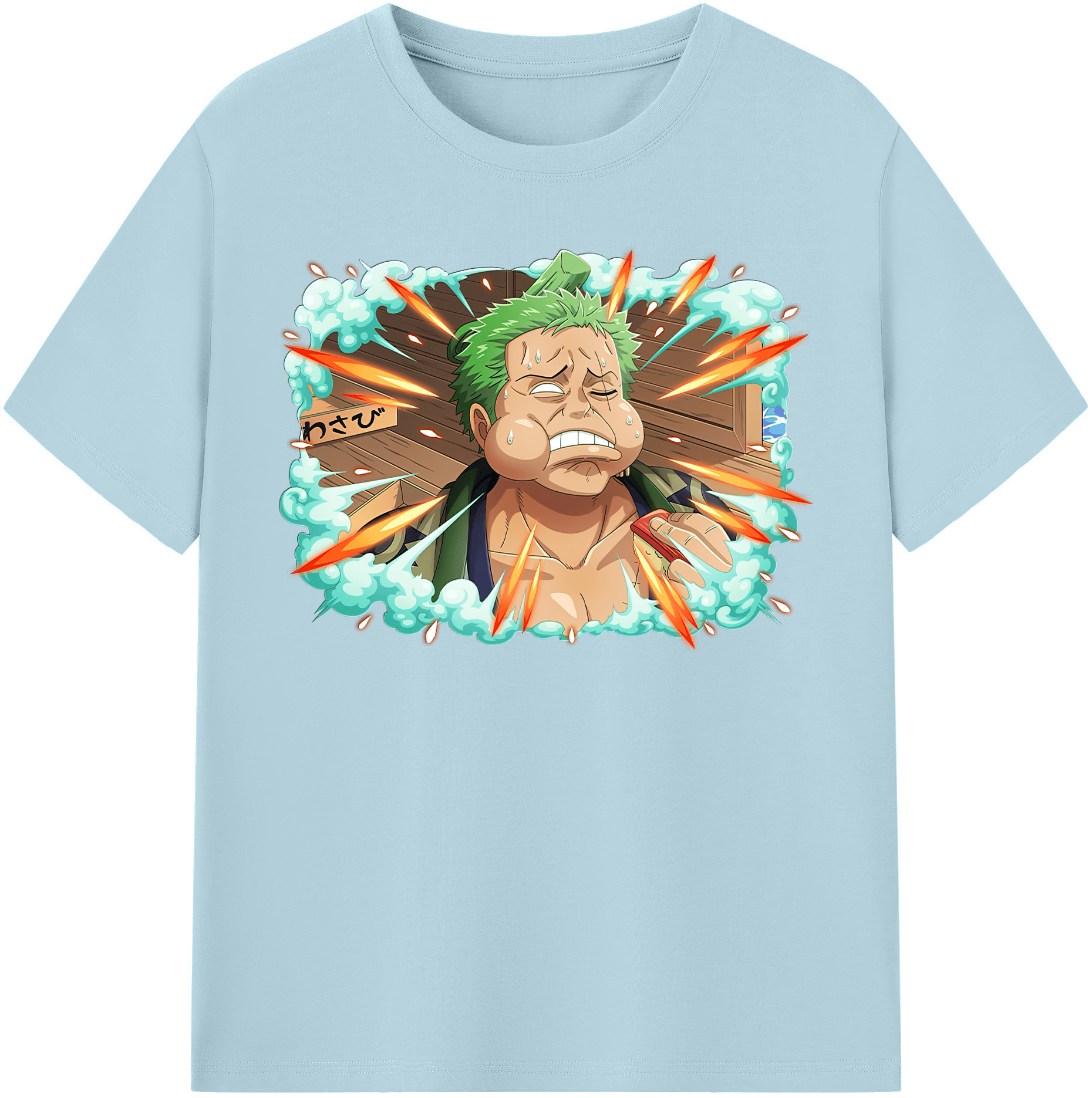 ワンピース ロロノア・ゾロ ONE PIECE Roronoa Zoro 綿100％半袖Tシャツ（フロントプリント）
